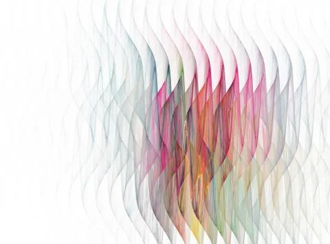 Abstract fractal wave  pattern on white background Stockillustratie