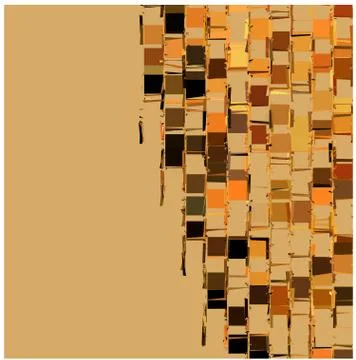 Abstract fragmented backdrop pattern in orange beige Stock Illustration