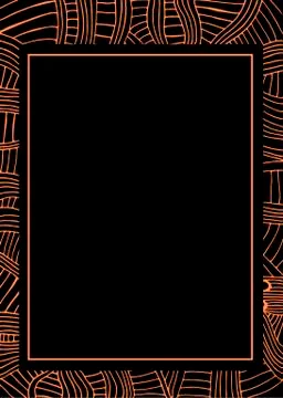 Abstract frame african pattern, ethnic style, stylish background Stock Illustration
