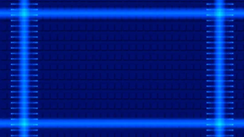Abstract frame and flashing light on blue background, loop Stock Footage 136396013