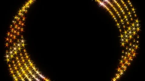 Abstract frame and transparent background, flashing stars and light, loop Vidéo 79795994