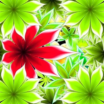 Abstract frame applique flower Stock Illustration