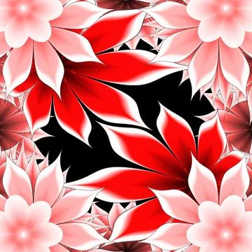 Abstract frame applique flower Stock Illustration