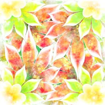 Abstract frame applique flower Stock Illustration