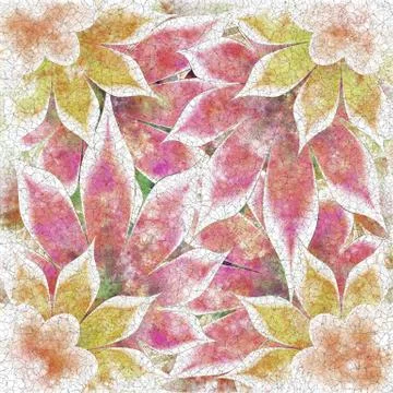 Abstract frame applique flower Stock Illustration