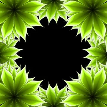 Abstract frame applique flower Stock Illustration