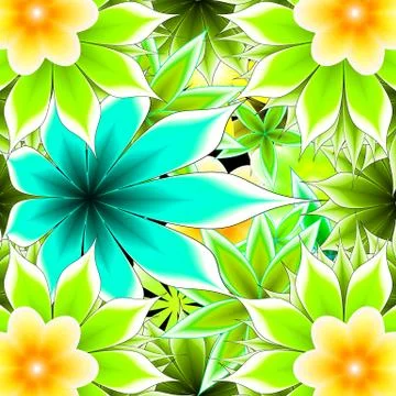 Abstract frame applique flower Stock Illustration