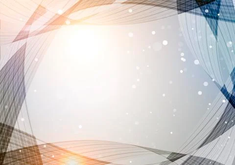 Abstract frame background, curved elements Stock Illustration