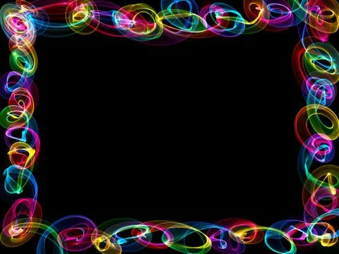 Abstract frame on a black background Stock Illustration