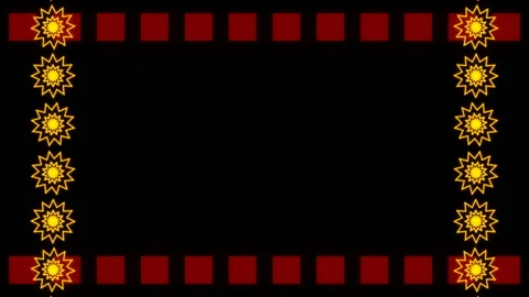 Abstract frame on black background, loop Vidéo 147923765