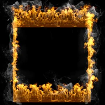 Abstract frame design flames and fire Illustrazione stock