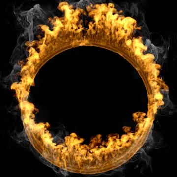 Abstract frame design flames and fire Illustrazione stock