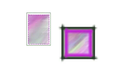 Abstract Frame Elements with Pastel Gradient Effects on White Background Stockillustratie