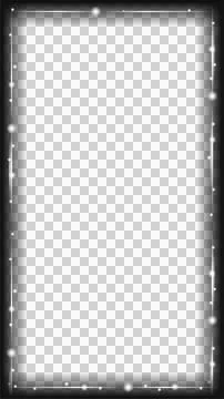 Abstract frame in flat design with transparent background is showing teal panel 库存插图