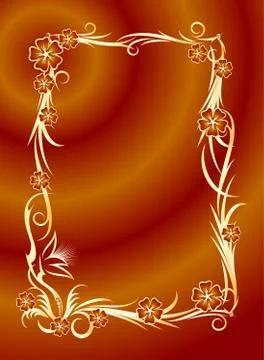 Abstract frame with flowers Stock-Illustration