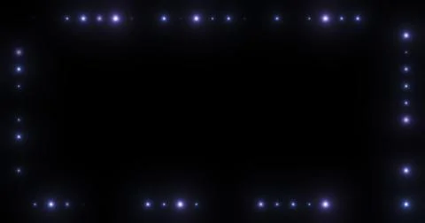Abstract frame of glowing lights and light bulbs glowing bright magical ene.. Stock Illustration