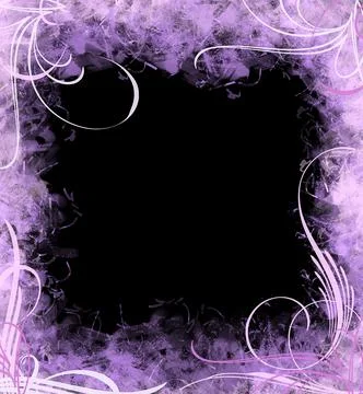 Abstract frame with graphic elements for design. Beautiful delicate purple fr Stock Photos