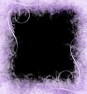 Abstract frame with graphic elements for design. Beautiful delicate purple fr Stock Photos