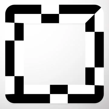 Abstract frame with irregular checkered, pepita filling. Stock Illustration