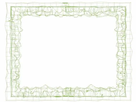 Abstract frame lines in 3D rendering. Illustration on white background Stock Photos