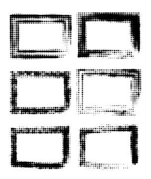 Abstract frame made of halftone dots Stock Illustration