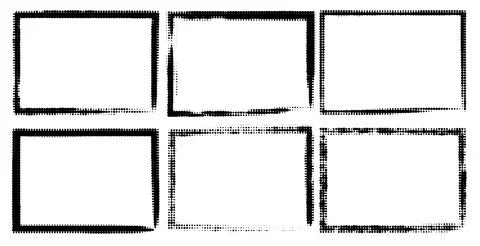 Abstract frame made of halftone dots Stock Illustration