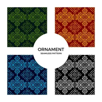 Abstract frame ornament pattern background Stock Illustration