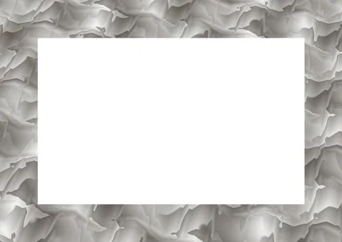 Abstract frame with rough jagged edges. Gray frame. Stock Illustration