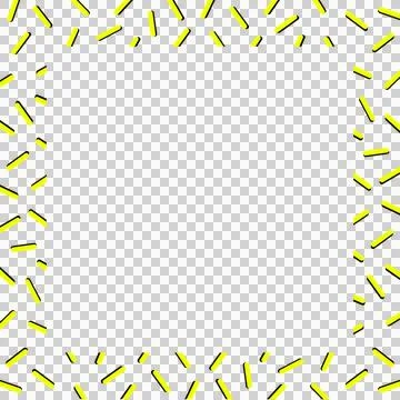 Abstract frame is showing in flat design, yellow bars forming border with 库存插图