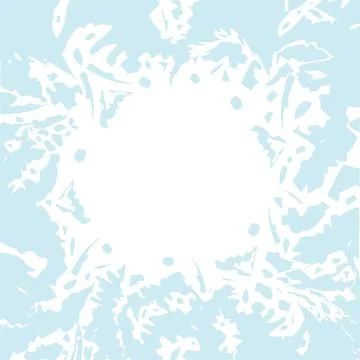 Abstract frame of spots in the form of flowers and plants in a trendy muted Illustrazione stock