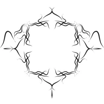 Abstract frame for text decoration made in the form of a sketch Stock Illustration