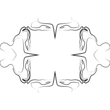 Abstract frame for text decoration made in the form of a sketch Stock Illustration