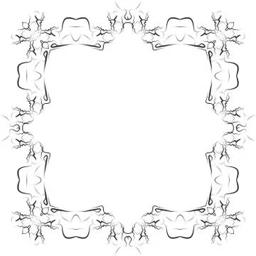 Abstract frame for text decoration made in the form of a sketch Stock Illustration