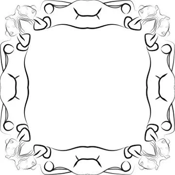 Abstract frame for text decoration made in the form of a sketch Stock Illustration