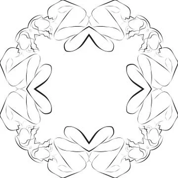 Abstract frame for text decoration made in the form of a sketch Illustrazione stock