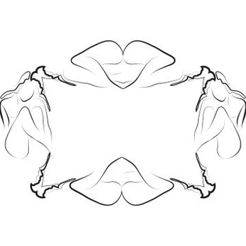 Abstract frame for text decoration made in the form of a sketch Stock Illustration