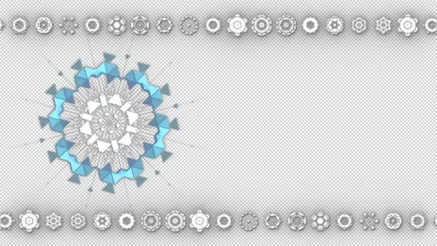 Abstract frame on transparent background, alpha channel, loop Stock Footage 142607374