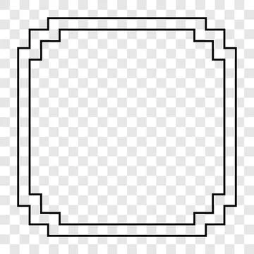 Abstract frame on transparent background. Vector Illustration Stock Illustration