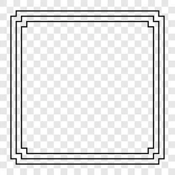 Abstract frame on transparent background. Vector Illustration Stock Illustration