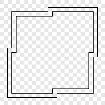 Abstract frame on transparent background. Vector Illustration Stock Illustration