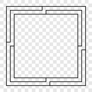 Abstract frame on transparent background. Vector Illustration Stock Illustration
