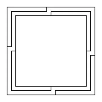 Abstract frame on White background. Vector Illustration Stock Illustration
