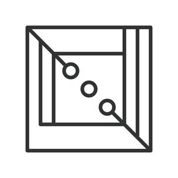 Abstract framed composition, icon in line design. frame, abstract, composition Stock Illustration