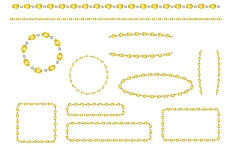 Abstract frames, lines and banners set. Stock Illustration