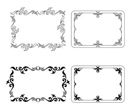 Abstract frames, set Stock Illustration