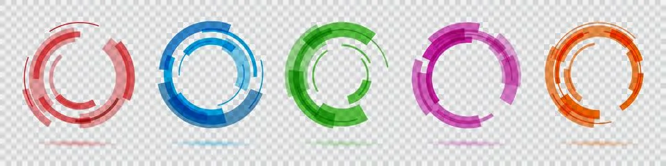 Abstract frames. Technology digital logo. Graphic shapes for background or ic Stock Illustration