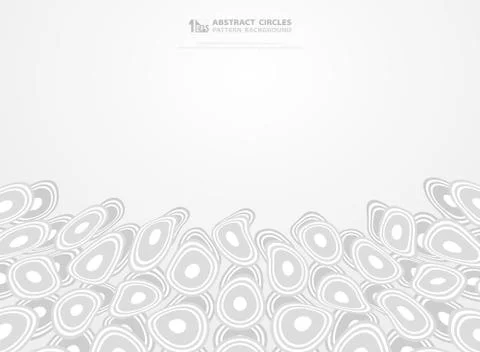 Abstract free circles shapes pattern cover on white background. illustration Stock-Illustration