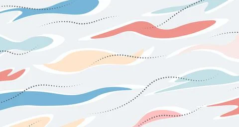 Abstract free shape design pattern artwork of hand drawing elements template. 스톡 일러스트