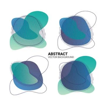 Abstract freeform color gradient. Fluid organic colorful shapes. Vector liquid Illustrazione stock