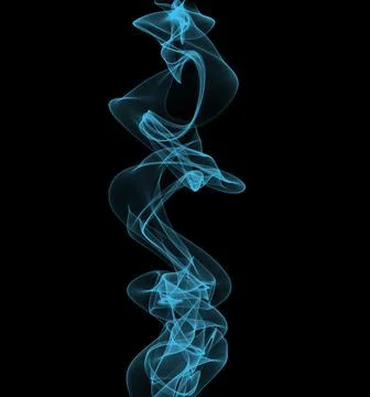 Abstract frequency waves. A stream of smoke. A pattern of sound waves on a bl Stock Photos